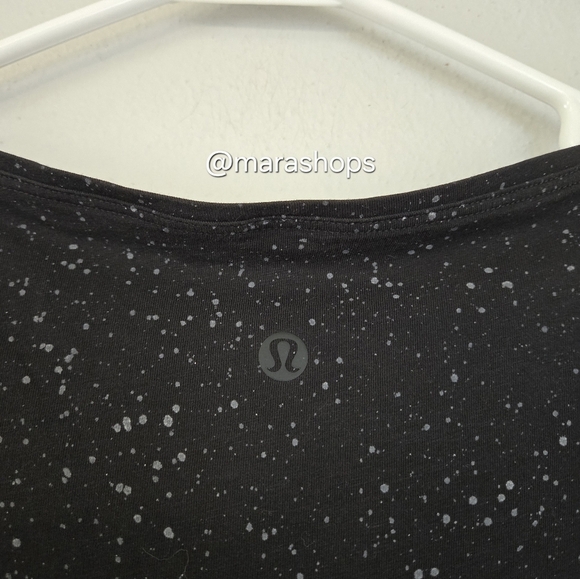 Lululemon Back In Action Long Sleeve V Splatter Dye Black - Picture 5 of 7